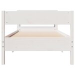 vidaXL Cadre de lit sans matelas blanc 90x190 cm bois de pin massif