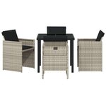 vidaXL Ensemble de salle à manger pour jardin 5 Pièces Gris clair
