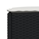vidaXL Salon de jardin 8 Pièces avec coussins noir résine tressée