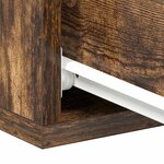 vidaXL Table de chevet flottante Chêne fumé 40x30x15 cm