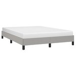 vidaXL Cadre de lit sans matelas gris clair 140x190 cm tissu
