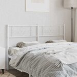 vidaXL Tête de lit de remplacement métal blanc 160 cm