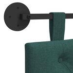 vidaXL Tête de lit suspendue Vert foncé Tissu