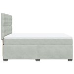 vidaXL Sommier à lattes de lit et matelas Gris clair 140x190cm Velours
