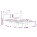 vidaXL Cadre de lit sans matelas chêne marron 150x200 cm