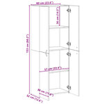 vidaXL Armoire de classement blanc 60x32x153 cm bois d'ingénierie