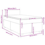 vidaXL Sommier à lattes de lit avec matelas noir 120x190 cm velours