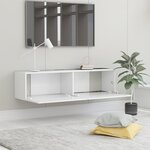 vidaXL Meuble TV Blanc 120x30x30 cm Bois d’ingénierie