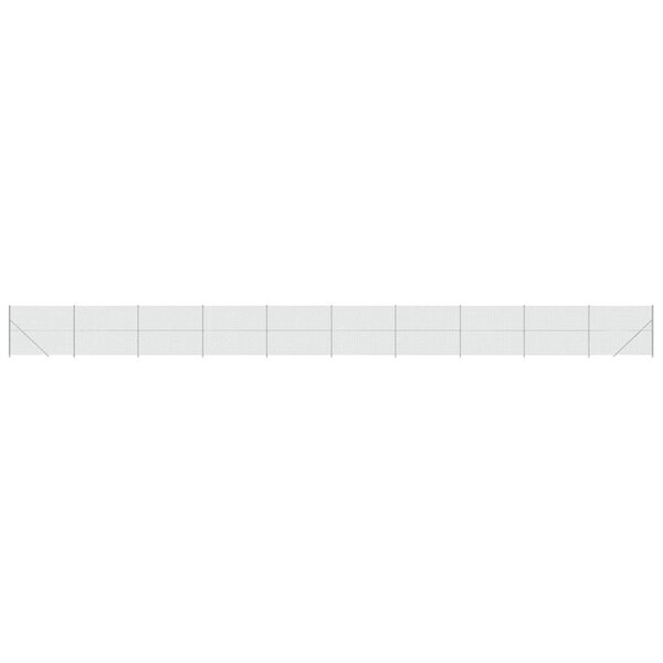 vidaXL Clôture en mailles de chaîne avec bride argenté 1 8x25 m