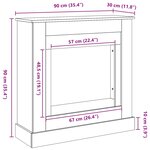 VidaXL Cadre de cheminée vieux bois 90x30x90 cm bois d'ingénierie