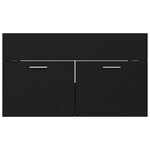 vidaXL Armoire d'évier Noir 80x38 5x46 cm Bois d’ingénierie