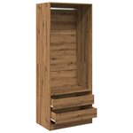 vidaXL Garde-robe chêne artisanal 80x50x200 cm bois d'ingénierie