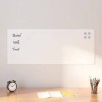 vidaXL Tableau noir magnétique mural Blanc 100x40 cm Verre trempé
