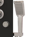 vidaXL Panneau de douche Verre 25x47 5x130 cm Noir