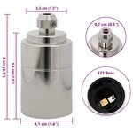 vidaXL Douilles de lampe 2 Pièces nickel satiné E27