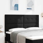 vidaXL Tête de lit réglable en hauteur Noir 180 cm tissu