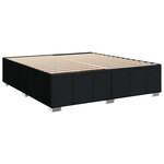 vidaXL Sommier à lattes de lit avec matelas Noir 180x200 cm Tissu