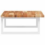 vidaXL Étagère de vasque murale acier et bois massif d'acacia