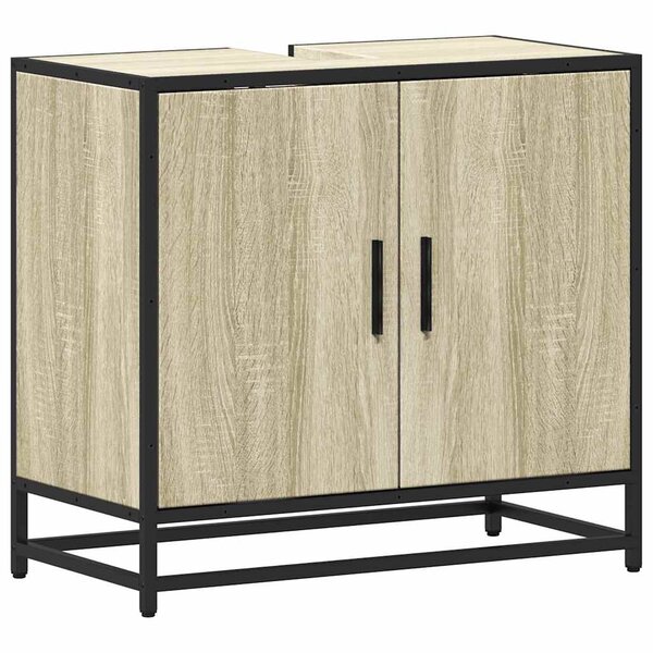 vidaXL Armoire lavabo de salle de bain chêne sonoma bois d'ingénierie