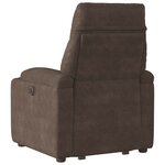vidaXL Fauteuil inclinable marron tissu microfibre