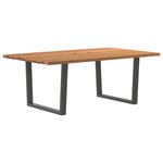 vidaXL Table à manger et bord naturel bois massif chêne
