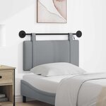 vidaXL Tête de lit suspendue Gris clair Tissu
