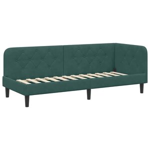 vidaXL Cadre de lit d'angle Vert foncé 80 x 200 cm Velours