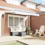 vidaXL Auvent Rétractable Blanc 350 x 200 cm Polyester et Aluminium