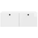 vidaXL Meuble TV mural 78 5 x 41 x 30 cm Blanc brillant