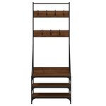 vidaXL Porte-vêtements et rangement des chaussures chêne marron