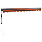 vidaXL Auvent rétractable automatique orange et marron 3x2 5 m