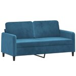 vidaXL Ensemble de canapés 3 Pièces bleu velours