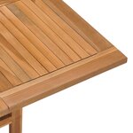 vidaXL Table à dîner pliable de jardin Ø90x75 cm Bois de teck solide