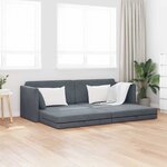 vidaXL Canapé-lit Gris foncé 213 x 76 x 77 cm Velours
