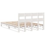 vidaXL Cadre de lit sans matelas blanc 140x190 cm bois de pin massif