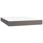 vidaXL Sommier à lattes de lit avec matelas et LED Gris 140x200 cm