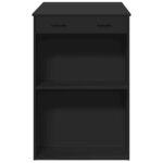 vidaXL Table de bar noir 102x70x103 5 cm bois d'ingénierie