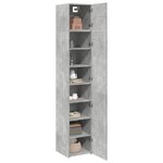 vidaXL Armoire de rangement mince gris béton 40x42 5x225 cm
