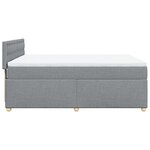 vidaXL Sommier à lattes de lit avec matelas Gris clair 140x200cm Tissu