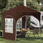 vidaXL Tente de fête pop-up 192 x 192 x 245 cm Marron