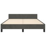 vidaXL Cadre de lit sans matelas gris foncé 140x190 cm velours