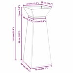 vidaXL Jardinières pilier de jardin   2 pièces avec bol  40x40x100 cm  en acier inoxydable.