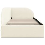 vidaXL Cadre de lit d'angle Crème 90 cm x 190 cm tissu