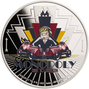 Pièce de monnaie en Argent 2 Dollars g 31.1 (1 oz) Millésime 2024 MONOPOLY RISE TO WEALTH