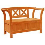 vidaXL Banc de rangement de jardin Acacia 119x76x44 cm Bois massif