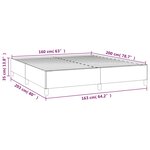 vidaXL Cadre de lit sans matelas gris foncé 160x200 cm velours
