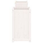 vidaXL Banc avec jardinières blanc 180x36x63 cm bois massif de pin