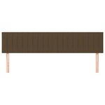 vidaXL Têtes de lit 2 Pièces Marron Foncé 90x5x78/88 cm Tissu