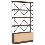 vidaXL Bibliothèque chêne marron 100x26x180cm bois ingénierie et métal