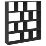 vidaXL Bibliothèque noir 132x29x141 5 cm bois d'ingénierie